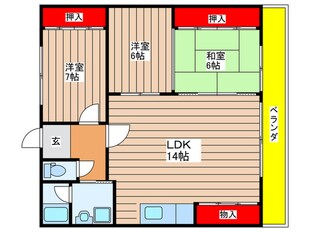 佐久間マンションの物件間取画像